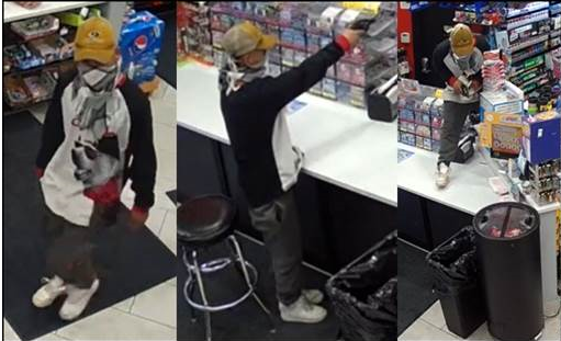 Eder Mayorga-Sanchez robbing Valero at gunpoint